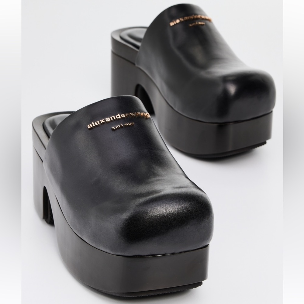 BRAND NEW, Never Worn Alexander Wang Black Zoe Clogs